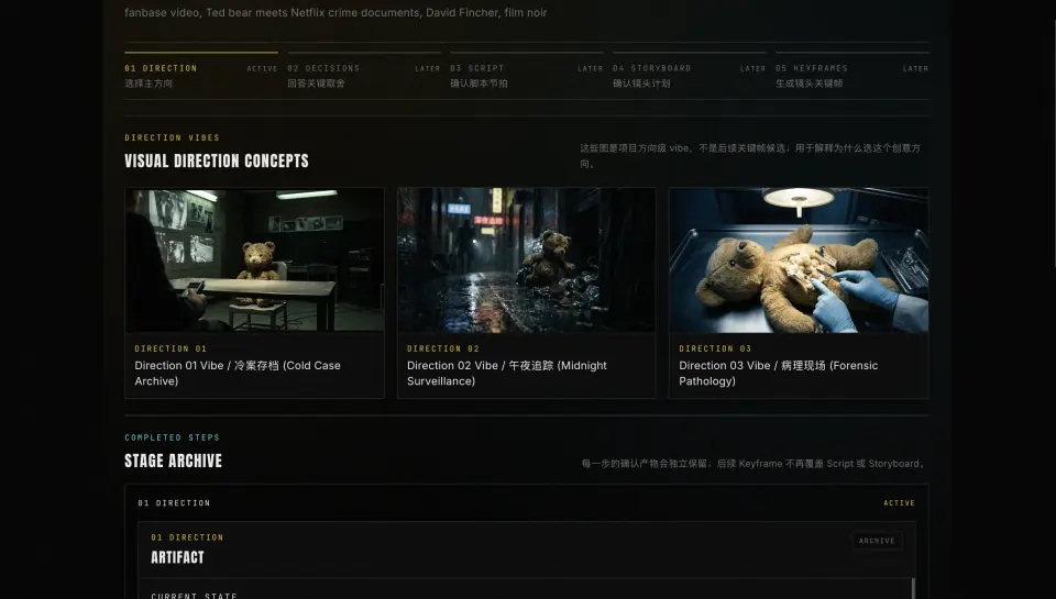 AIGEN concept direction workspace for the Teddy project